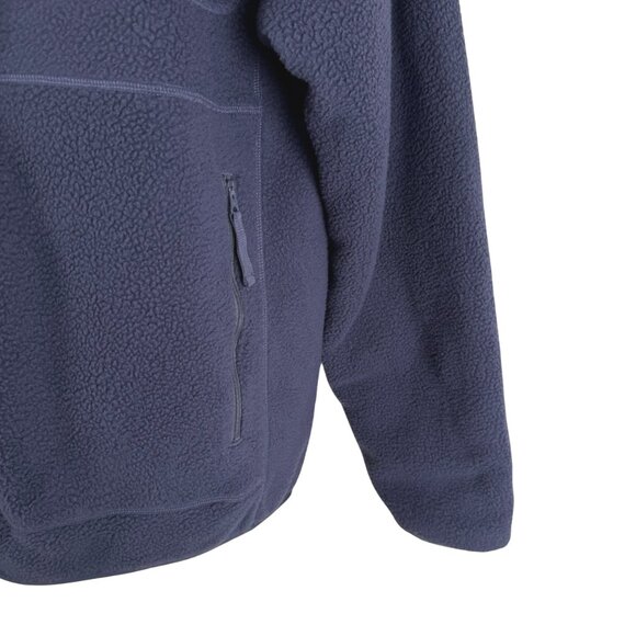 Quince Sherpa Full Zip Jacket Mens Large Navy Blue Polyester NWT CJ-2065 - Picture 4 of 12